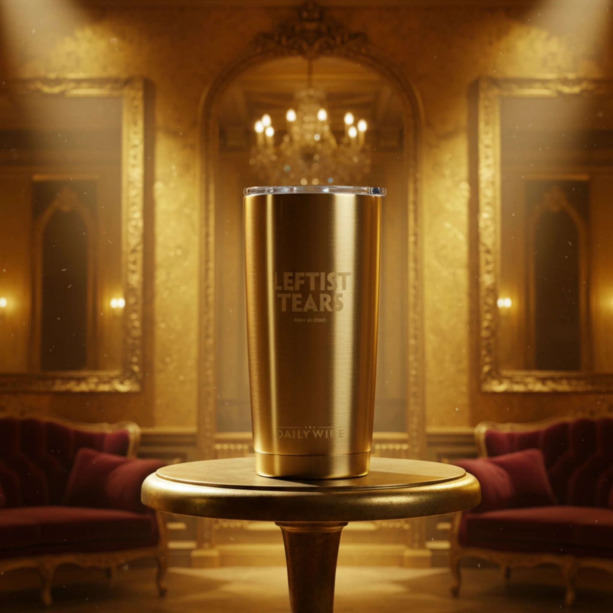 Golden Leftist Tears Tumbler - Image 2